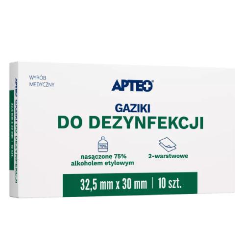 Miniaturka artykułu - APTEO gaziki do dezynfekcji, 10szt.