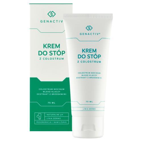 Miniaturka artykułu - GENACTIV Krem do stóp z Colostrum, 75ml KRÓTKA DATA 31.08.2025
