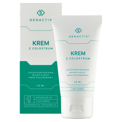 Miniaturka artykułu - GENACTIV Krem z colostrum intensywnie regenerujący (COLOSTRIGEN R), 40ml 
