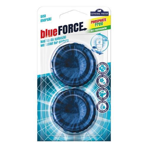 Miniaturka artykułu - General Fresh Blue Force Kostka do spłuczki Morski, 2x40g USZKODZONE/OPAKOWANIE