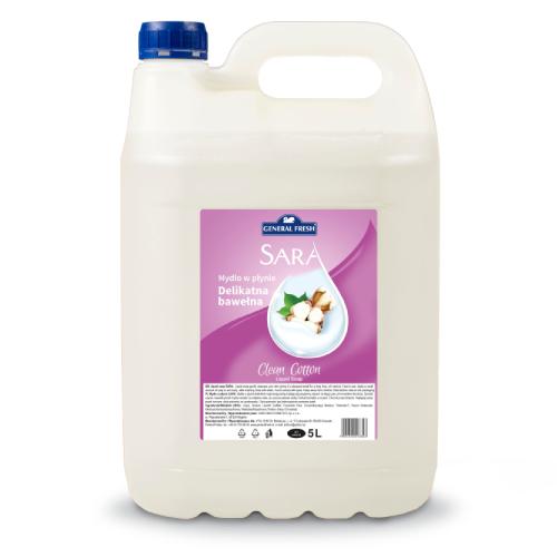 Miniaturka artykułu - General Fresh Sara Mydło w płynie Delikatna bawełna, 5l