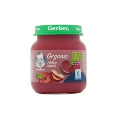 Miniaturka artykułu - Gerber Organic Jabłko burak po 6. miesiącu, 125g