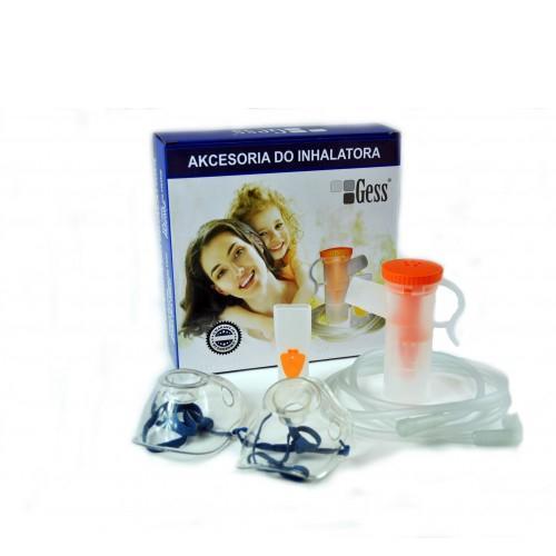 Miniaturka artykułu - Gess Opti Zestaw akcesori&oacute;w do inhalatora (nebulizator GESS OPTI, maski (dzieci, dorośli), 5 filtr&oacute;w, przew&oacute;d, ustnik z zastawką) USZKODZONE TEKTUROWE OPAKOWANIE