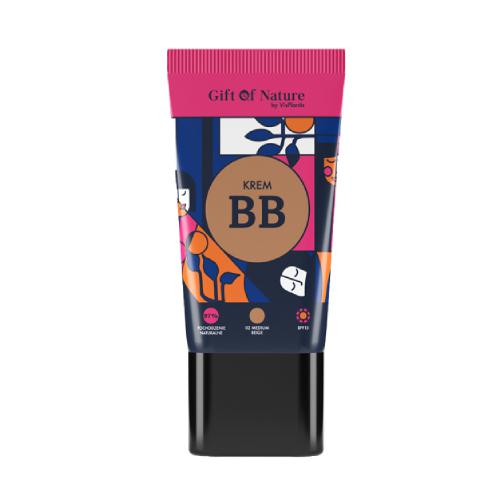 Miniaturka artykułu - GIFT OF NATURE Krem BB 02 Medium Beige, 30ml