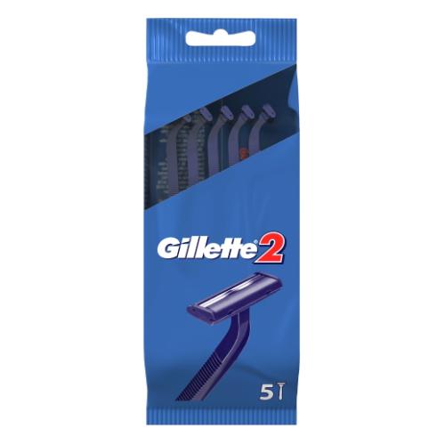 Miniaturka artykułu - Gillette Blue2 Jednorazowa maszynka do golenia dla mężczyzn, 5 szt.