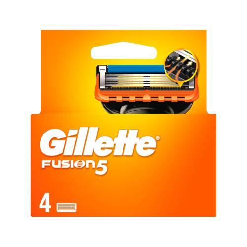 Miniaturka artykułu - Gillette Fusion5 Wkłady wymienne do maszynki do golenia z 5 ostrzami, 4 szt.