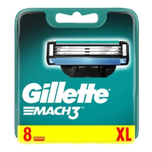 Miniaturka artykułu - Gillette Mach3 Ostrza wymienne do maszynki, 8szt.