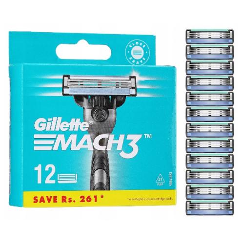 Miniaturka artykułu - Gillette MACH3 Wkłady do maszynki do golenia, 12szt.
