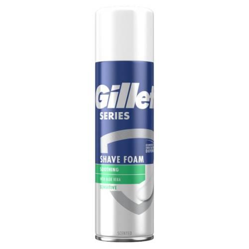 Miniaturka artykułu - GILLETTE Series Sensitive Soothing Pianka do golenia, 250ml