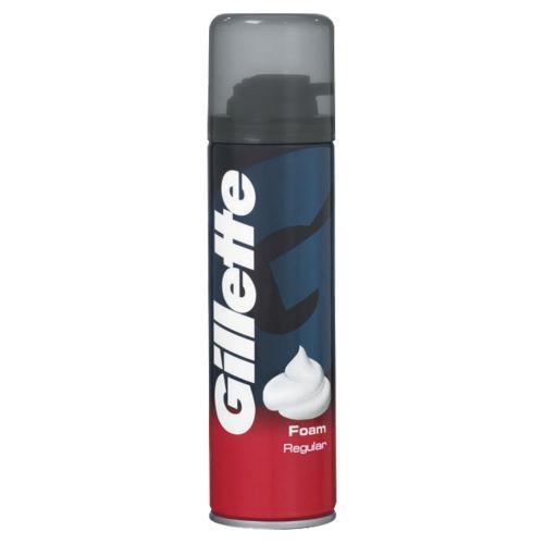 Miniaturka artykułu - Gillette Regular Pianka do golenia, 200ml USZKODZONE / BRAK KORKA PLASTIKOWEGO