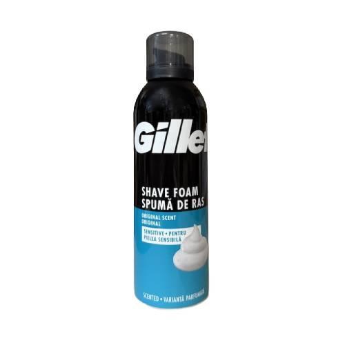 Miniaturka artykułu - GILLETTE Sensitive Pianka do golenia, 200 ml BRAK KORKA