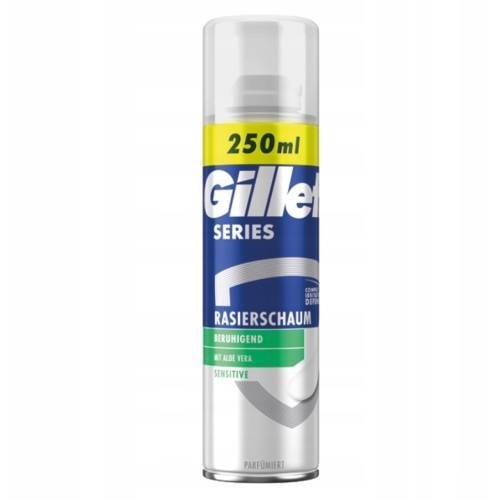 Miniaturka artykułu - GILLETTE Series Sensitive Soothing Aloe Vera Pianka do golenia, 250ml