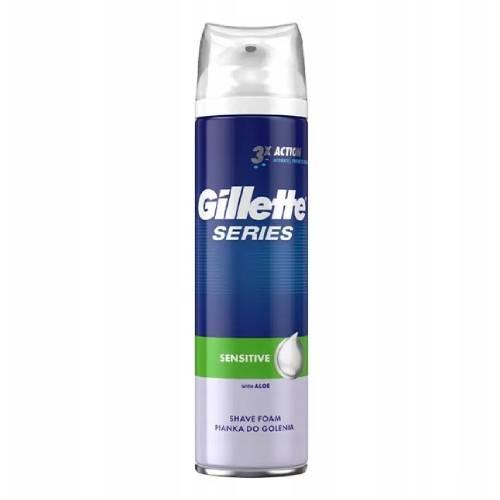 Miniaturka artykułu - GILLETTE Series Pianka do golenia Sensitive, 250ml
