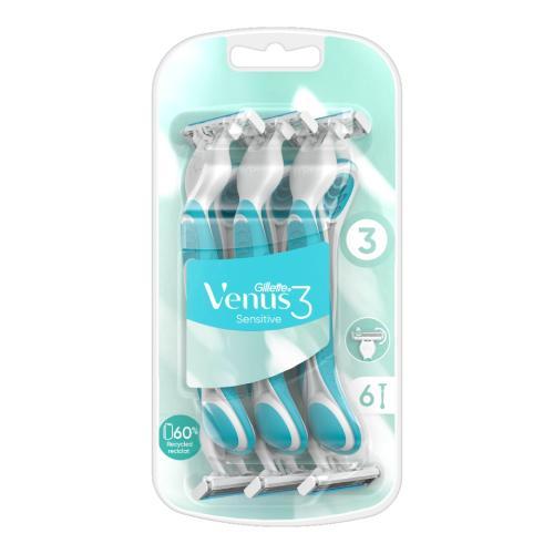 Miniaturka artykułu - Gillette Venus 3 Jednorazowe maszynki do golenia, 6 szt. USZKODZONE OPAKOWANIE