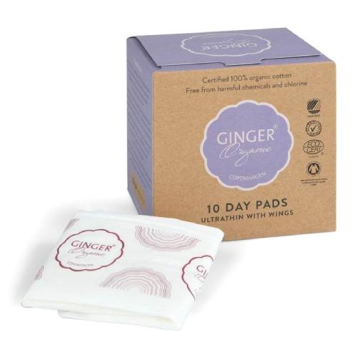 Miniaturka artykułu - GingerOrganic Podpaski na dzień, 10 szt