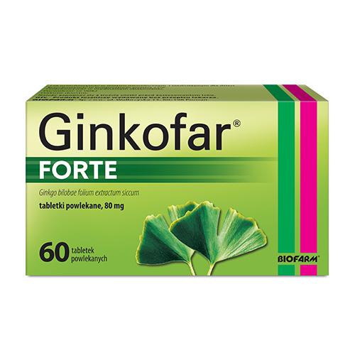 Miniaturka artykułu - Ginkofar Forte 80 mg, 60 tabletek