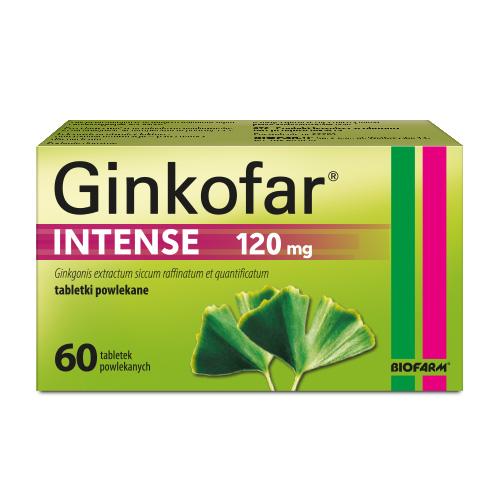 Miniaturka artykułu - Ginkofar Intense 120mg - 60 tabletek