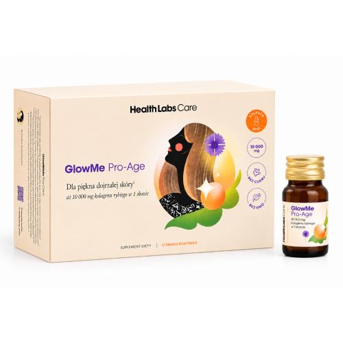 Miniaturka artykułu - Health Labs GlowMe Pro-Age Shot z kolagenem o smaku rokitnika, 15 x 30 ml