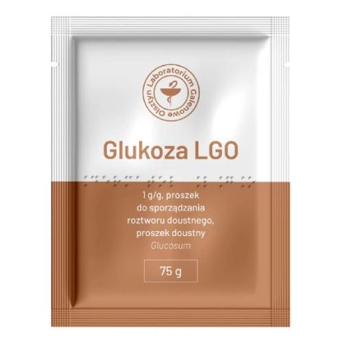 Miniaturka artykułu - Glukoza LGO, glukoza w postaci proszku  do badania krzywej cukrowej - 75g 