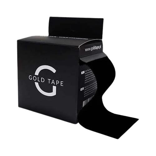 Miniaturka artykułu - Gold Tape Taśma do kinesiotapingu 5 cm x 5 m czarna, 1 szt.
