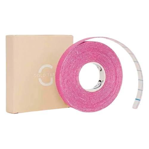 Miniaturka artykułu - Gold Tape Taśma do kinesiotapingu twarzy 1 cm x 5 m r&oacute;żowa, 1 szt.