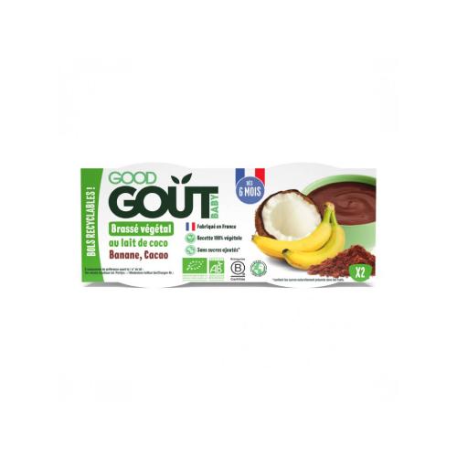 Miniaturka artykułu - Good Gout BIO Deser kokosowy z kakao i bananem, 2x100g