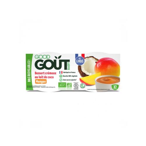 Miniaturka artykułu - Good Gout BIO Deser kokosowy z mango, 2x100g