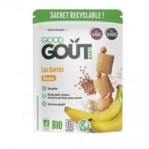 Miniaturka artykułu - Good Gout BIO Kosteczki bananowe, 50 g KR&Oacute;TKA DATA 05.09.2026