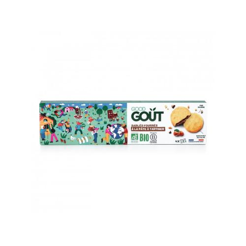 Miniaturka artykułu - Good Gout BIO Maślane ciasteczka z kremem z orzech&oacute;w laskowych, 100g