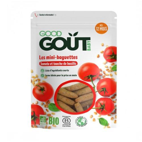 Miniaturka artykułu - Good Gout BIO Mini bagietki z pomidorami, 70g KR&Oacute;TKA DATA 18.09.2026