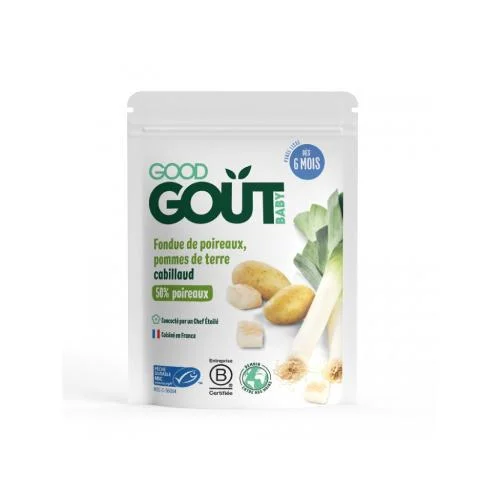 Miniaturka artykułu - Good Gout BIO Por z ziemniakami i dorszem, 190g KR&Oacute;TKA DATA 13.10.2026