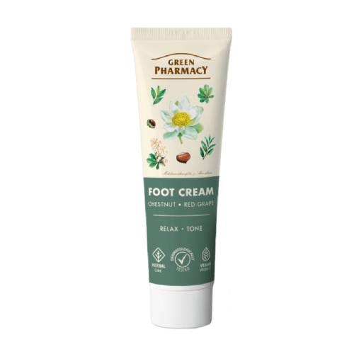 Miniaturka artykułu - Green Pharmacy Relaksujący krem do st&oacute;p, przeciw obrzękom, 100 ml