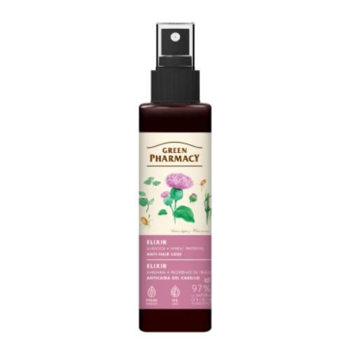 Miniaturka artykułu - Green Pharmacy Olej łopianowy i Proteiny pszenicy Eliksir przeciw wypadaniu włos&oacute;w, 150 ml