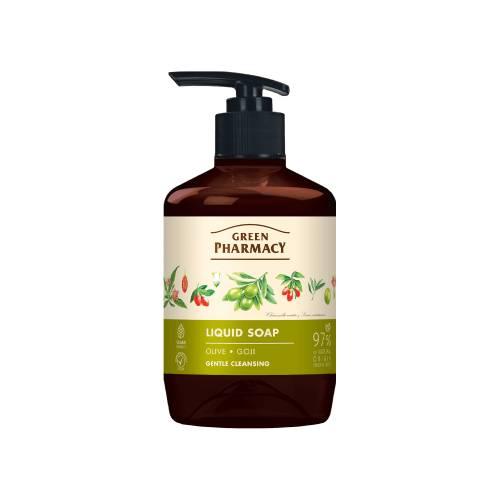 Miniaturka artykułu - Green Pharmacy Mydło w płynie oliwa i jagody goji, 460 ml