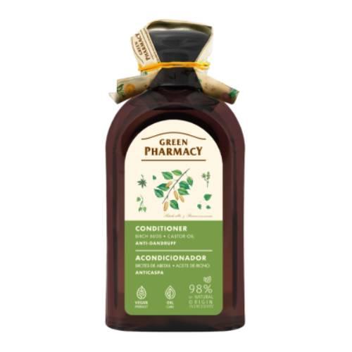 Miniaturka artykułu - Green Pharmacy Pąki brzozy i Olej rycynowy Odżywka przeciwłupieżowa, 300 ml