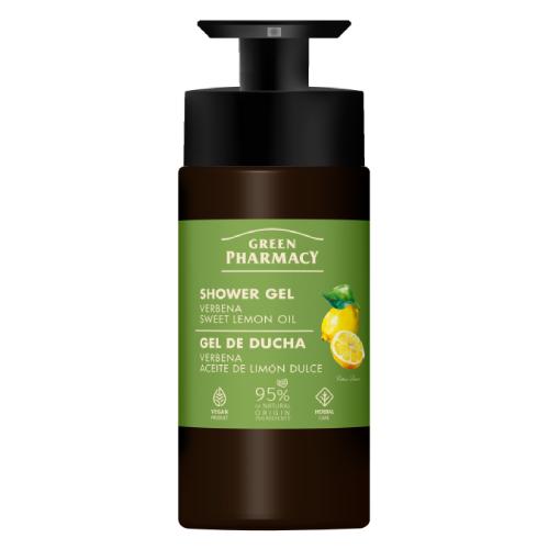 Miniaturka artykułu - Green Pharmacy Żel pod prysznic Werbena i Olejek ze słodkiej cytryny, 739 ml