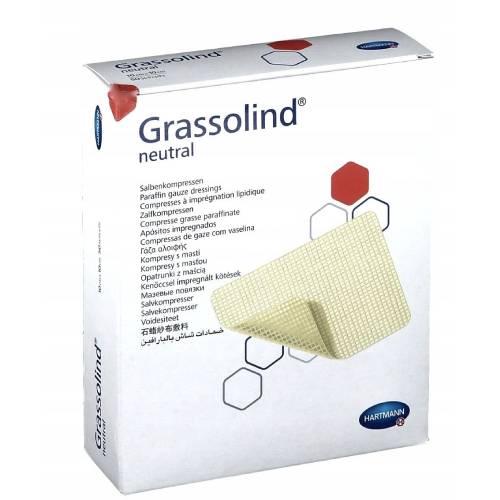 Miniaturka artykułu - GRASSOLIND Opatrunek z maścią 20cm x 20cm, 10 sztuk