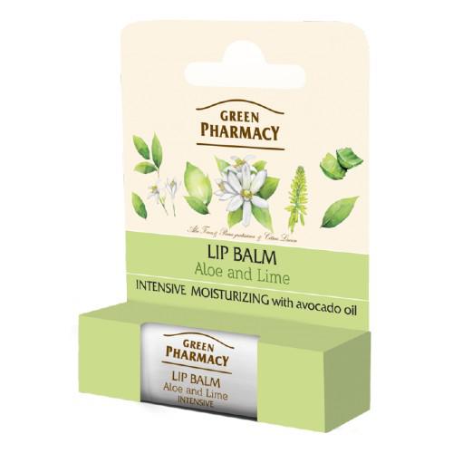 GREEN PHARMACY Balsam do ust aloes i limonka SPF 10, 3,6 g