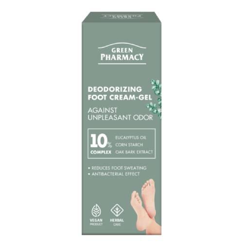 Miniaturka artykułu - Green Pharmacy Dezodorujący krem-żel do st&oacute;p przeciw nieprzyjemnemu zapachowi, 75 ml