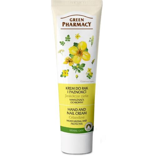 GREEN PHARMACY Jask&oacute;łcze ziele Krem do rąk i paznokci, 100ml