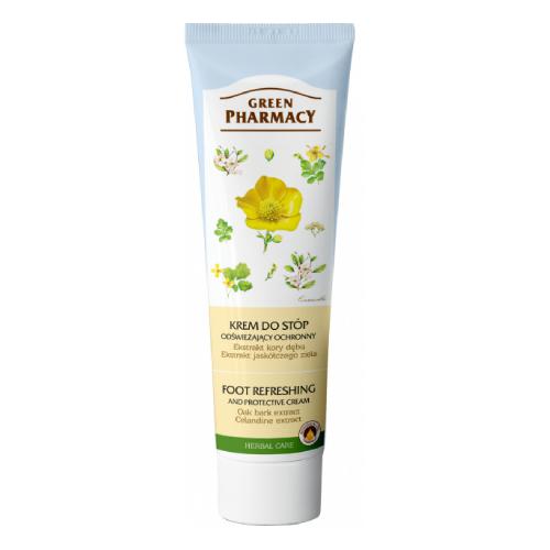 Miniaturka artykułu - GREEN PHARMACY Krem do stóp odświeżający ochronny - 100 ml
