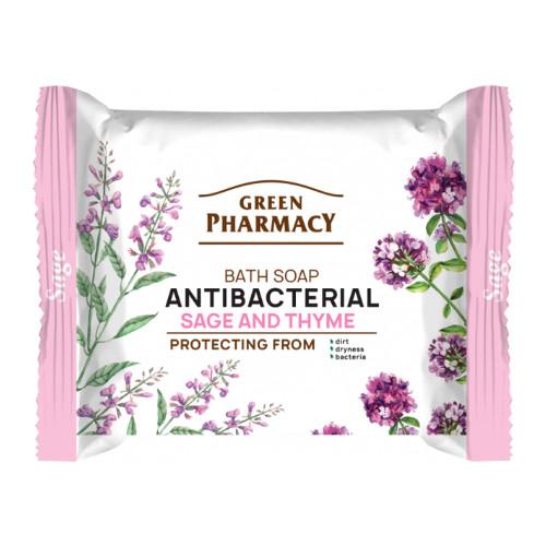 GREEN PHARMACY Mydło w kostce antybakteryjne, szałwia i tymianek, 100g