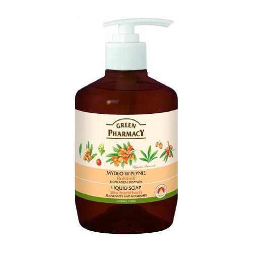 Miniaturka artykułu - GREEN PHARMACY Mydło w płynie Rokitnik - 465 ml 