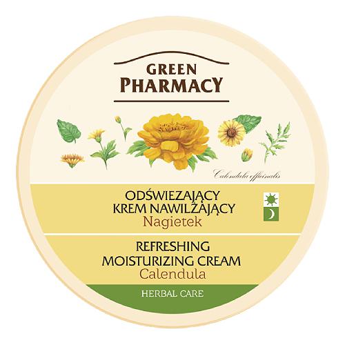 Miniaturka artykułu - GREEN PHARMACY Odświeżający krem nawilżający Nagietek - 150 ml
