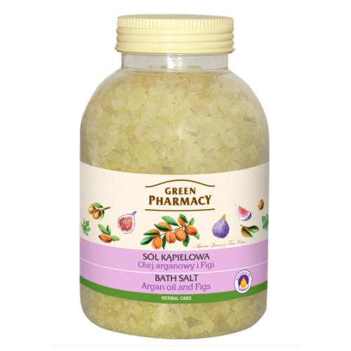 GREEN PHARMACY s&oacute;l do kąpieli, Olej arganowy i Figi, 1300g