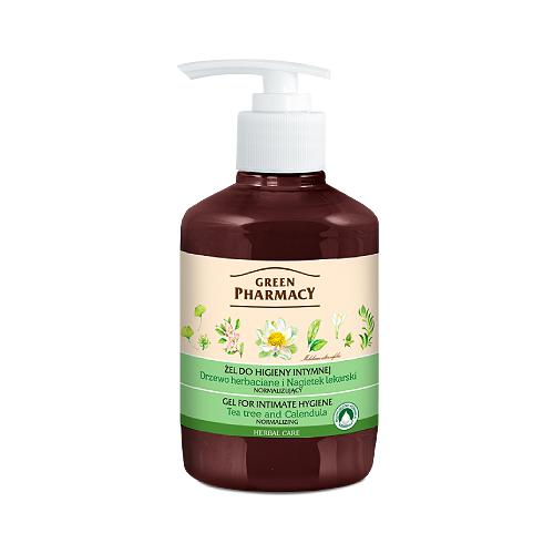 Miniaturka artykułu - GREEN PHARMACY Żel do higieny intymnej normalizujący DRZEWO HERBACIANE - 370 ml