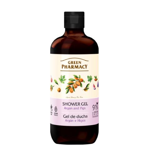 Miniaturka artykułu - GREEN PHARMACY Żel pod prysznic Olej arganowy i figi - 500 ml