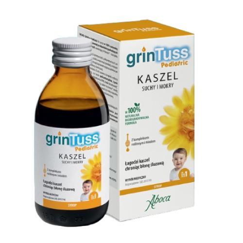 Miniaturka artykułu - GrinTuss Pediatric syrop, 180g - BRAK TEKTUROWEGO OPAKOWANIA