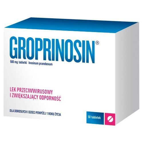 Miniaturka artykułu - Groprinosin 500 mg &ndash; 50 tabletek USZKODZONE OPAKOWANIE
