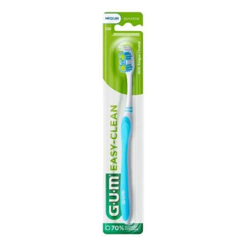 Miniaturka artykułu - Sunstar GUM Easy-Clean Szczoteczka do zęb&oacute;w średnia, 1 szt.